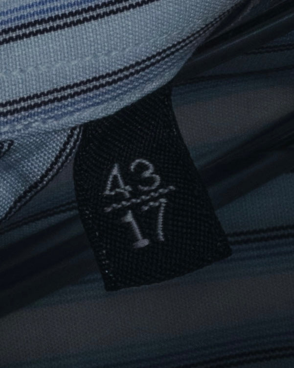 "GUCCI" Striped Spread Collar Shirt with Contrast Cuffs