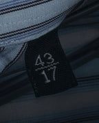 "GUCCI" Striped Spread Collar Shirt with Contrast Cuffs