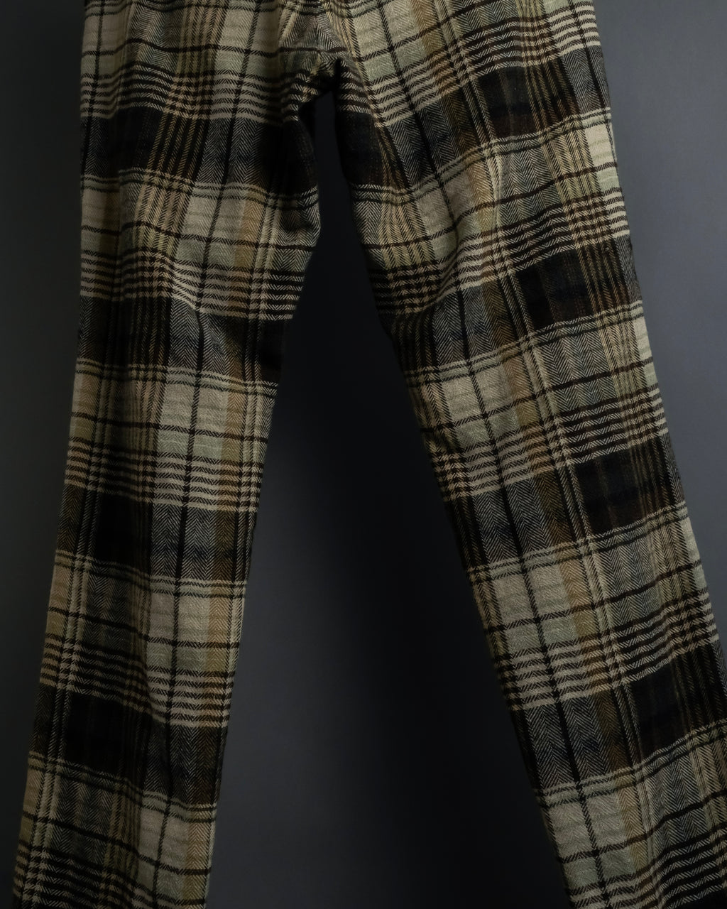 "GUCCI" Brushed check pattern tapered pants