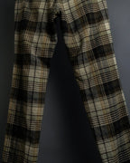 "GUCCI" Brushed check pattern tapered pants