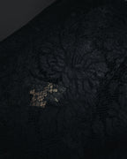 "VALENTINO MISS V" Late 80s botanical lace polo shirt