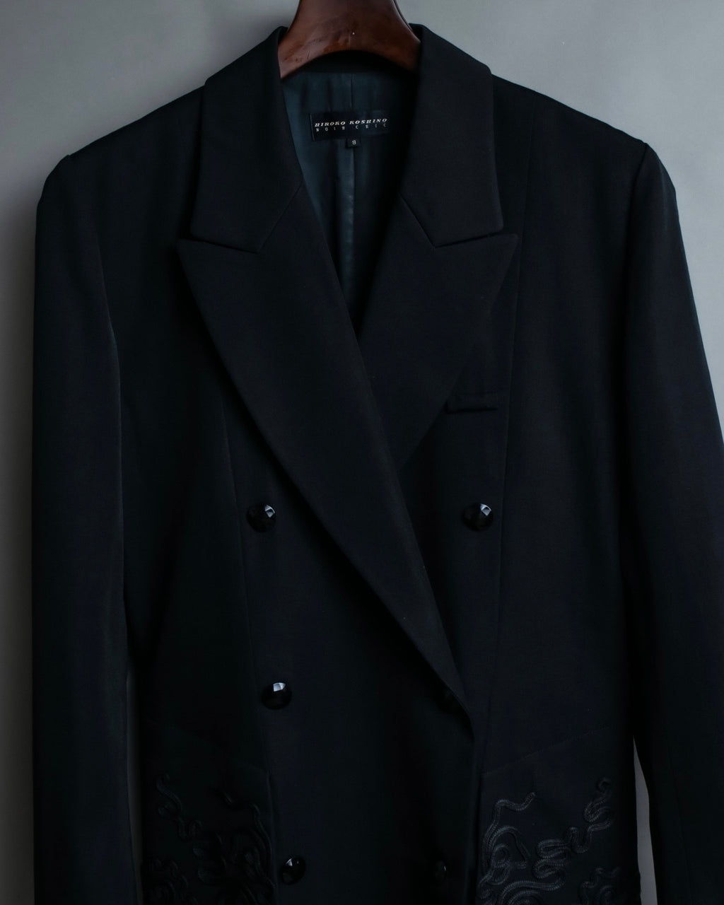 Hiroko Koshino Thin Long Embroidered Coat