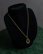 "VALENTINO" Smoky quartz teardrop design necklace