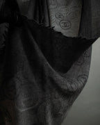 "CHANEL" Logo engraved design cashmere super large stole