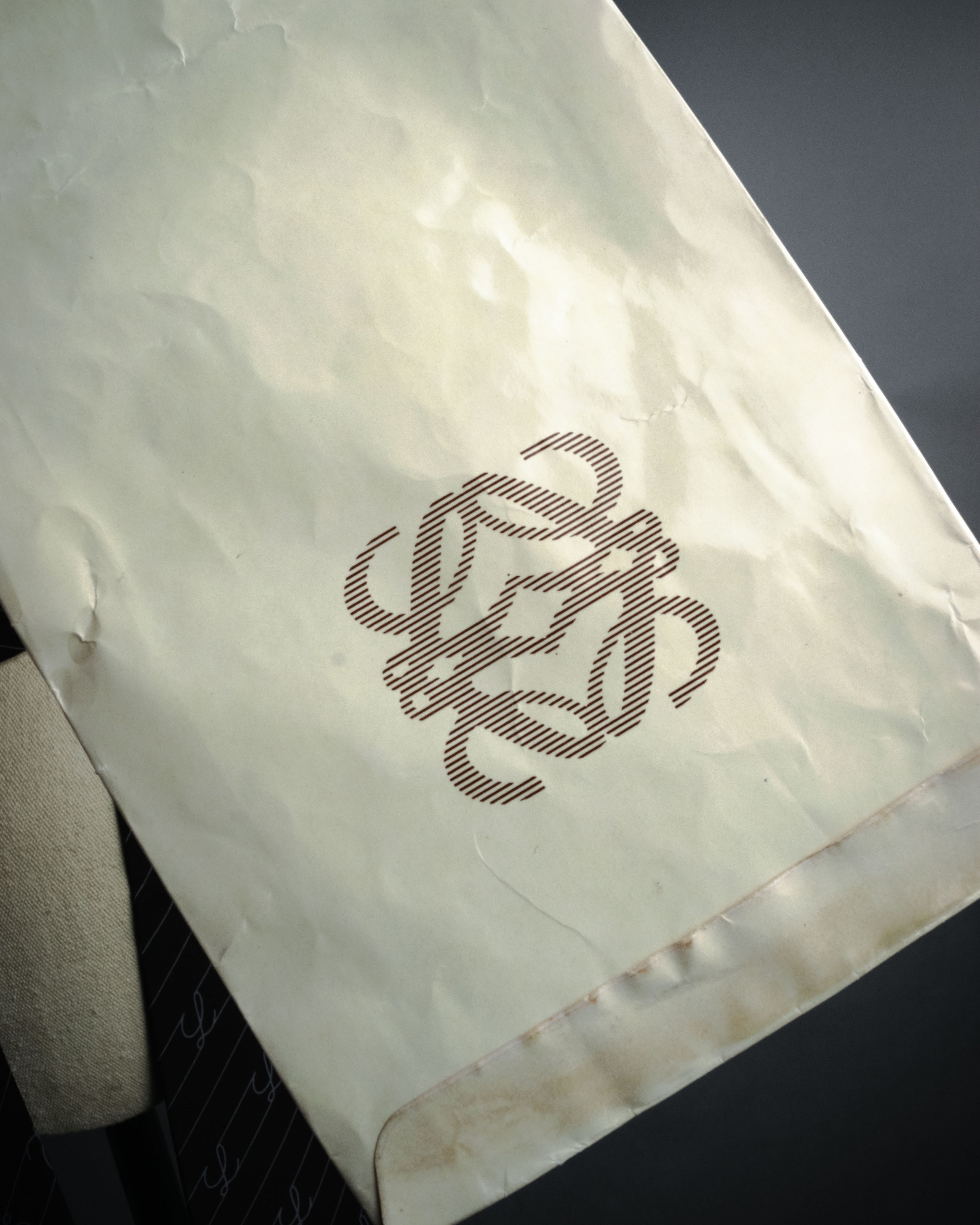 “LOEWE” 2000’s Script monogram silk tie