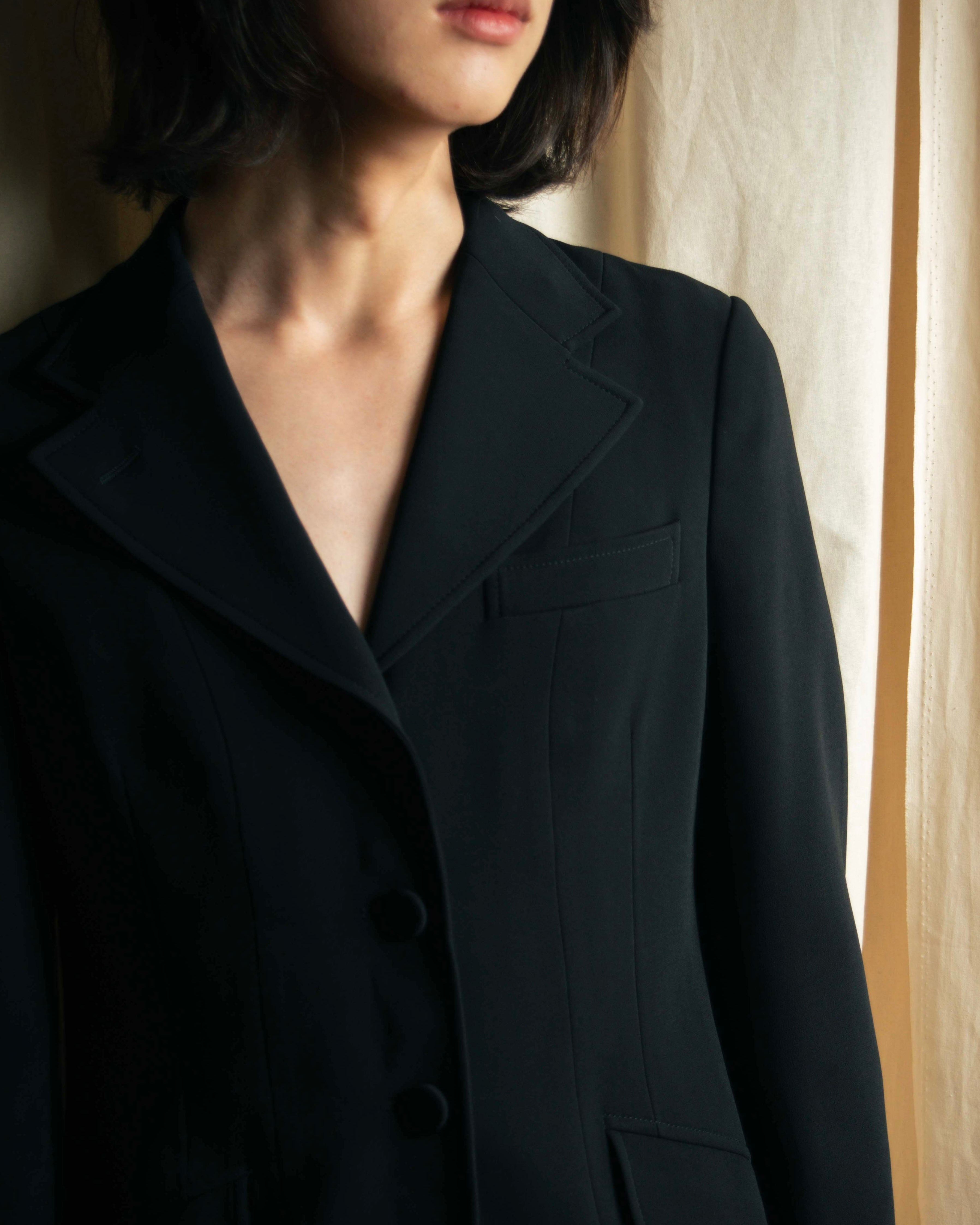 "GUCCI" Michele period stand collar modified design tailored jacket