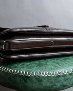 "LOEWE" Logo engraved belt design glass leather shoulder bag