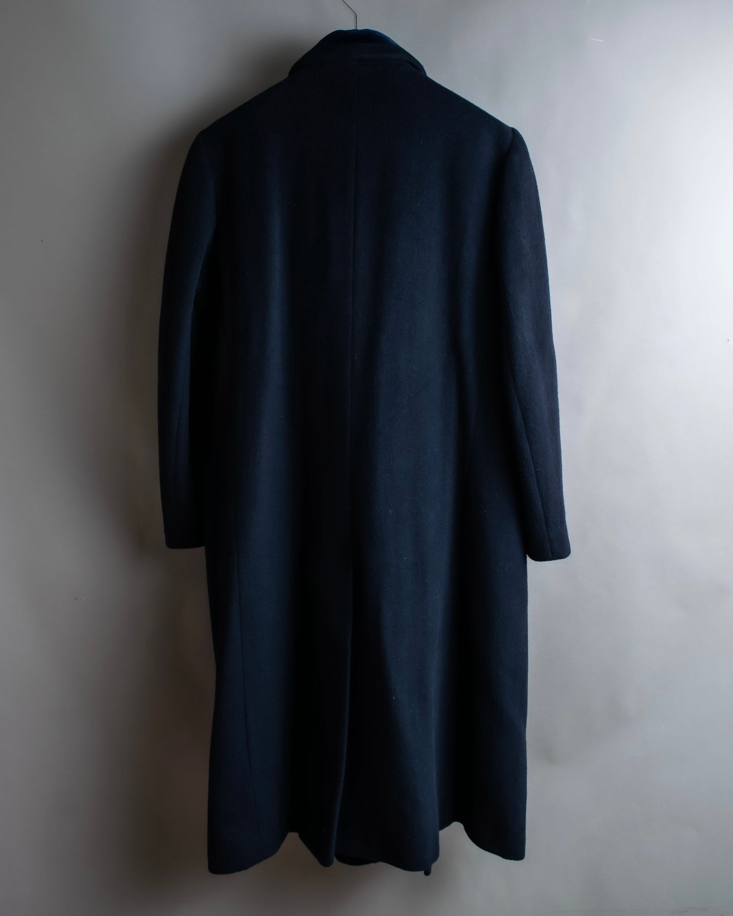 "Vintage double breasted velour trimmed chester coat"