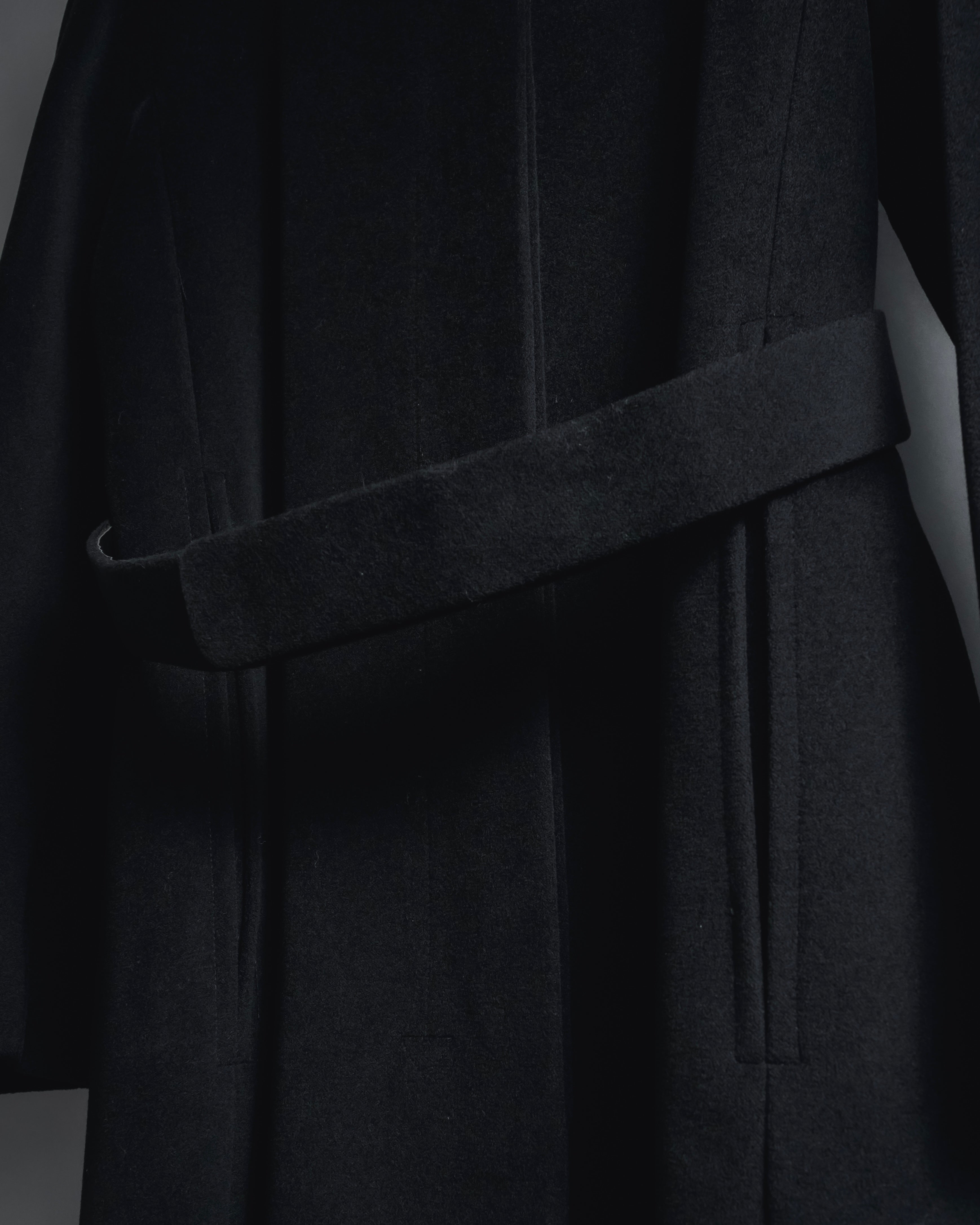 "Max Mara" 90’s-00’s Stand collar belted coat