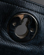 "YVES SAINT LAURENT" Silver parts design Muse toe leather bag