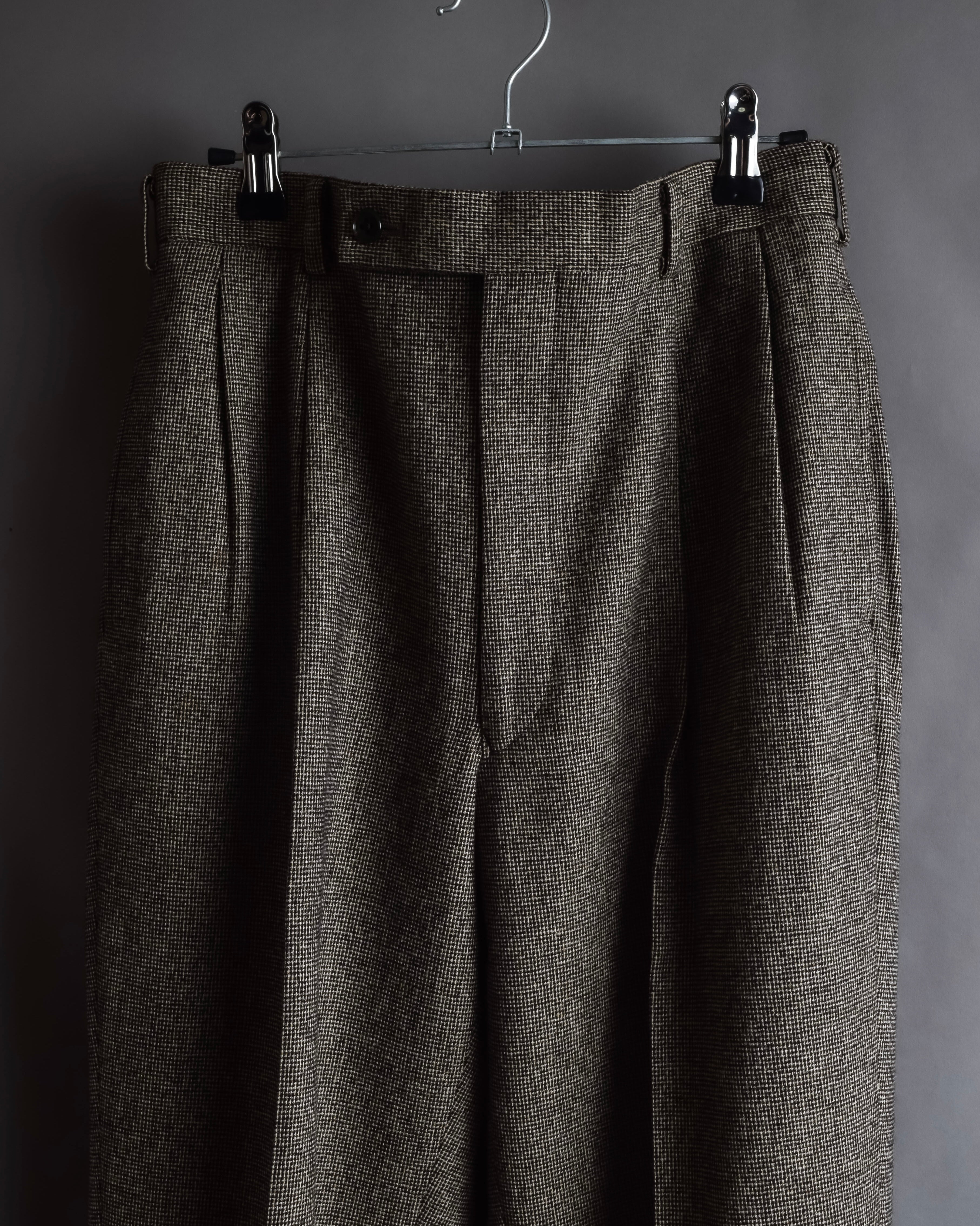 "BROOKS BROTHERS" Melange tweed three-piece suit