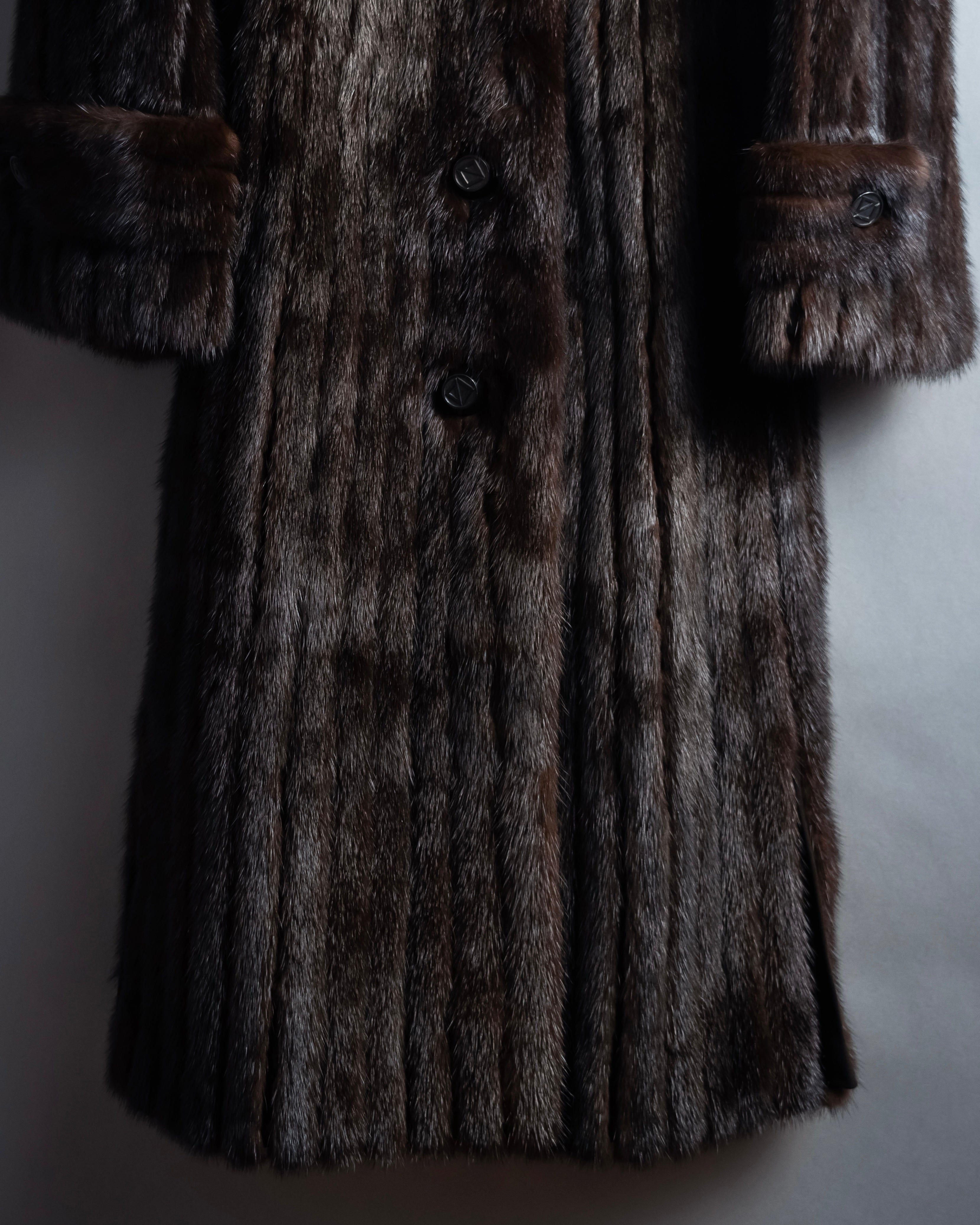 -SPECIAL- "Christian Dior Boutique Paris" 70's-80's Panel work design 100% mink fur coat