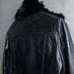 "MOROKO BAR" Real fur docking leather jacket