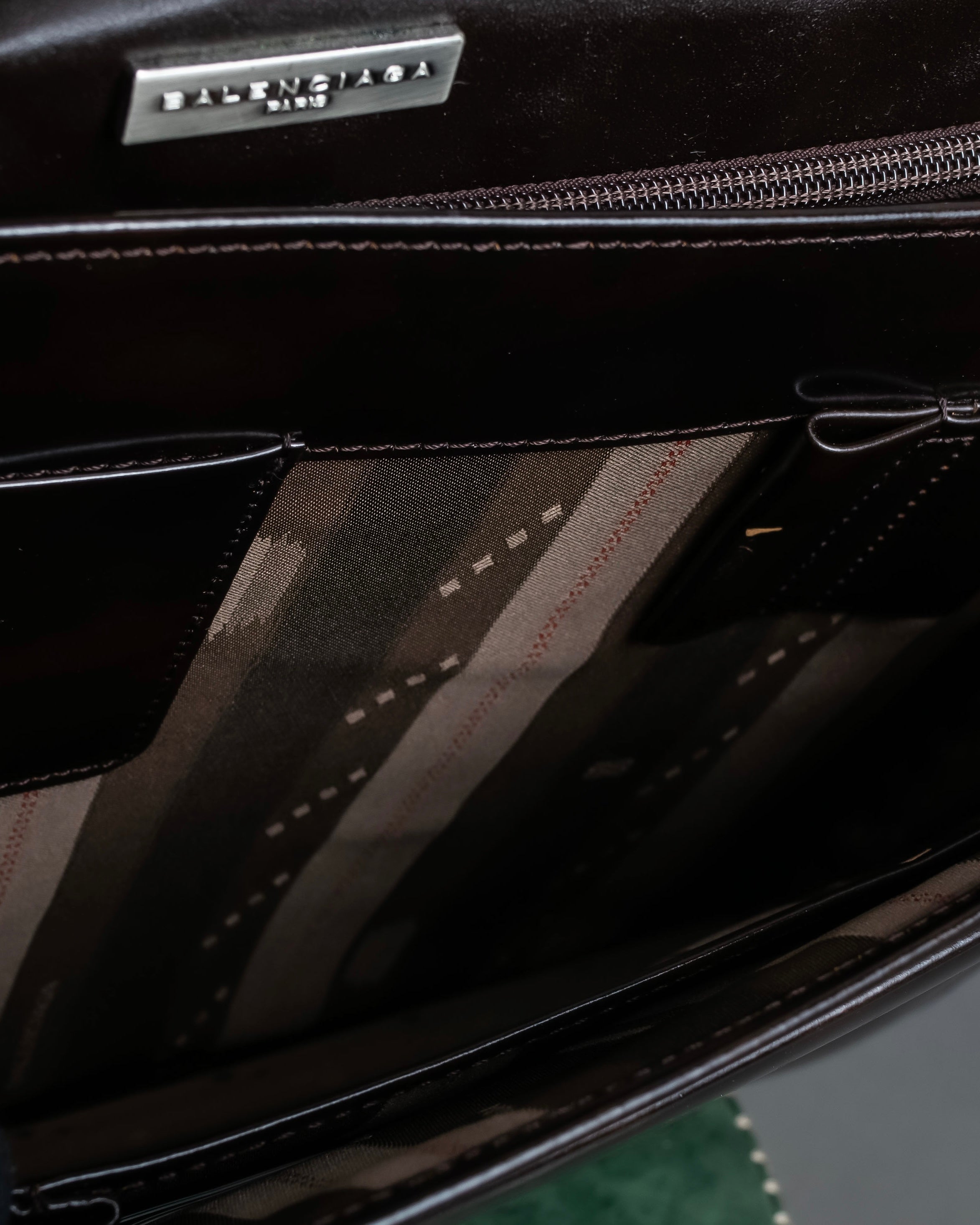 "BALENCIAGA" Patine leather briefcase bag