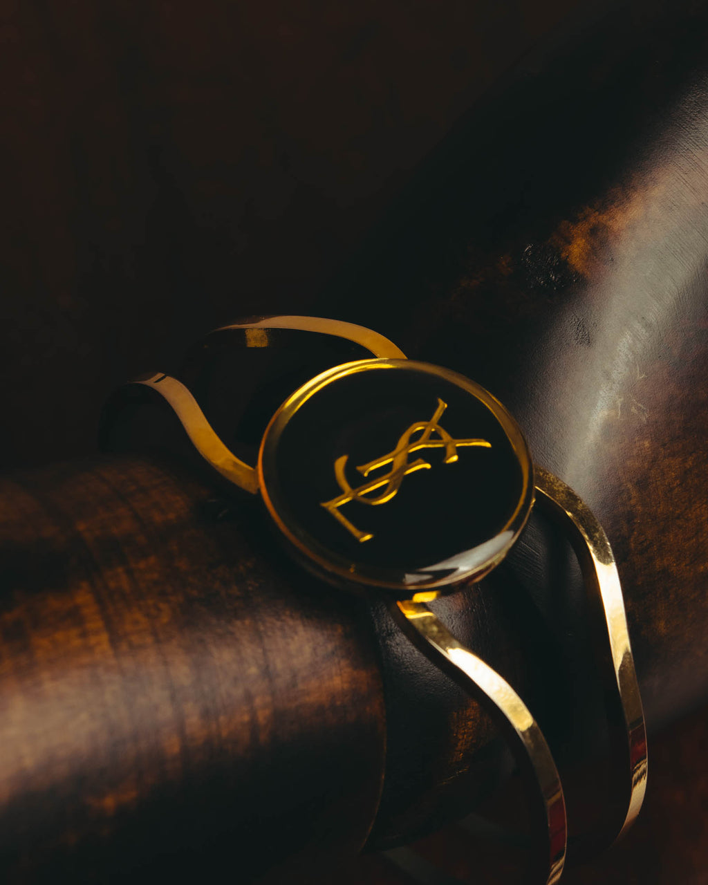 -SPECIAL- "Yves Saint Laurent" 80's-90's Iconic cassandre logo vintage bangle
