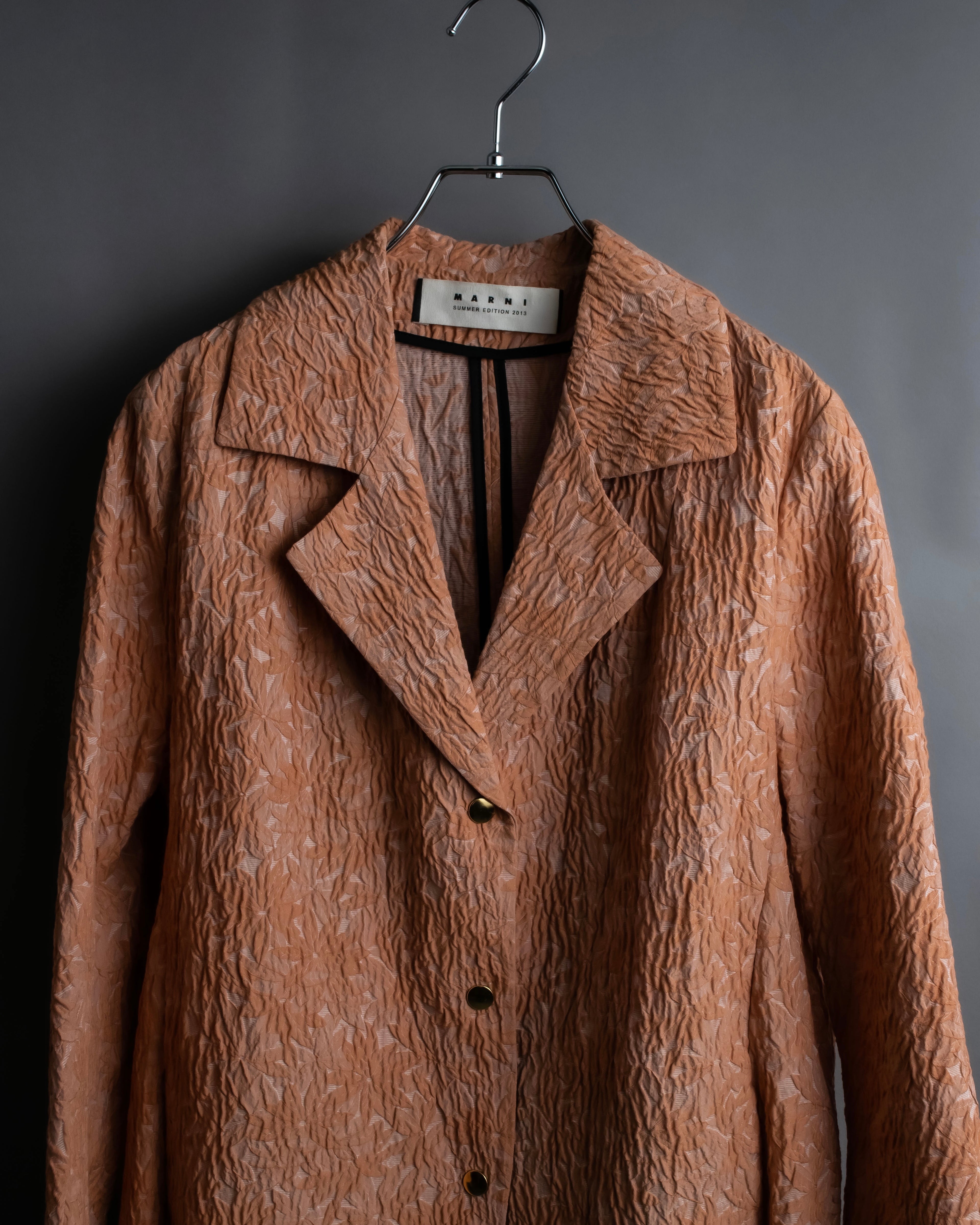 “MARNI 13SS” flower embossed attached design jacket