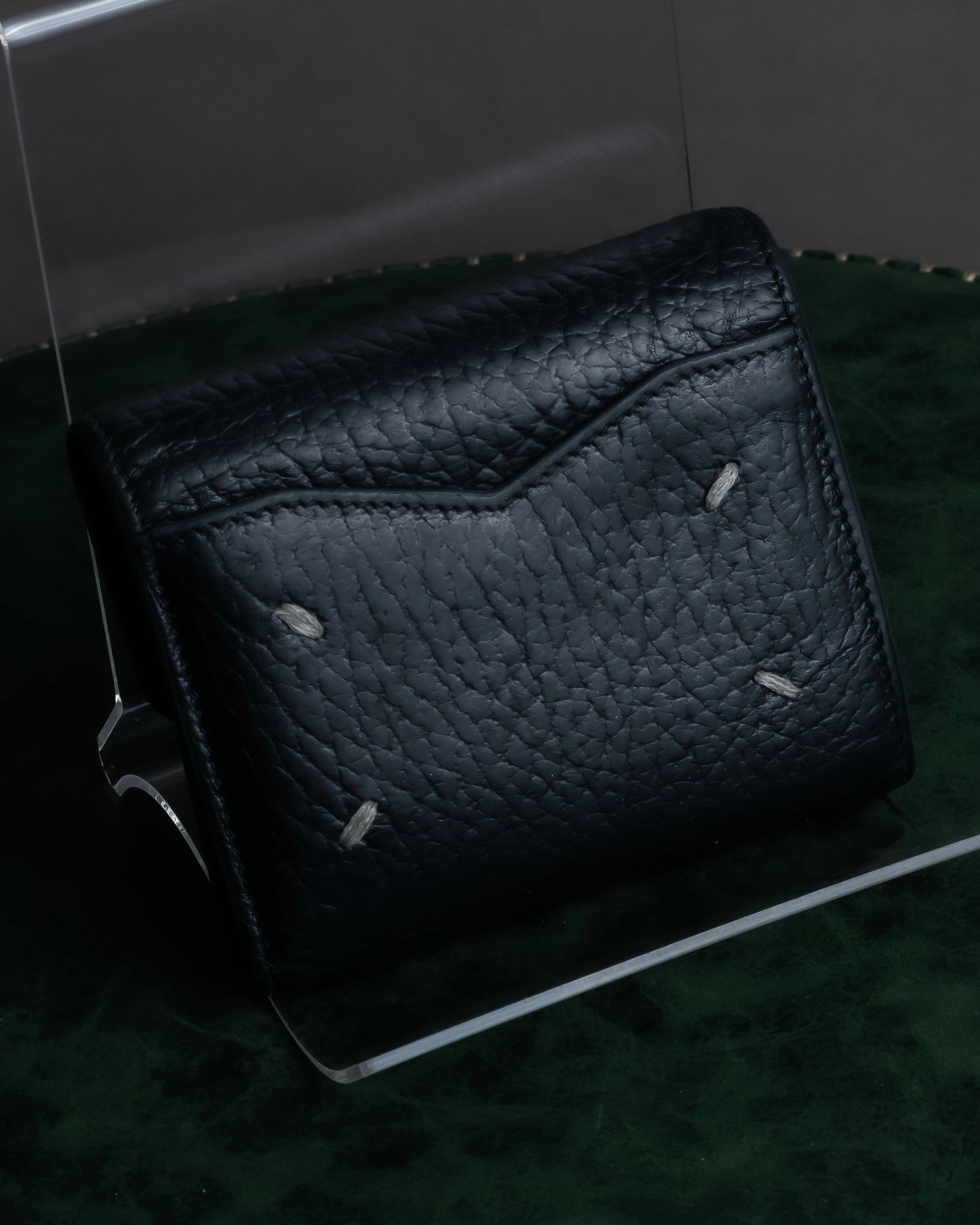 "MAISON MARGIELA" Grained leather envelope compact wallet