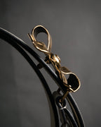 –SPECIAL– “GUCCI” Michele period Ribbon pearl embellished leather belt