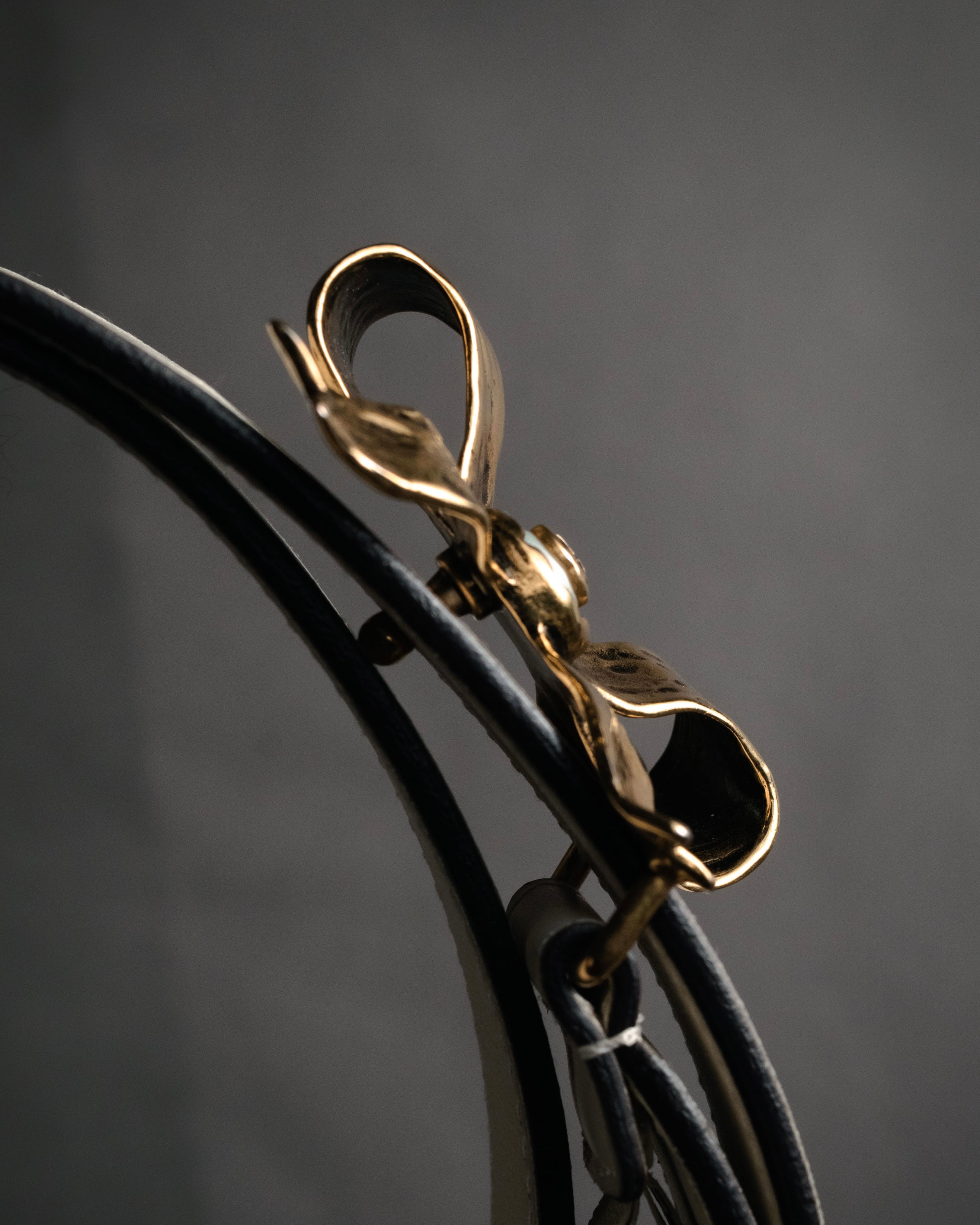 –SPECIAL– “GUCCI” Michele period Ribbon pearl embellished leather belt