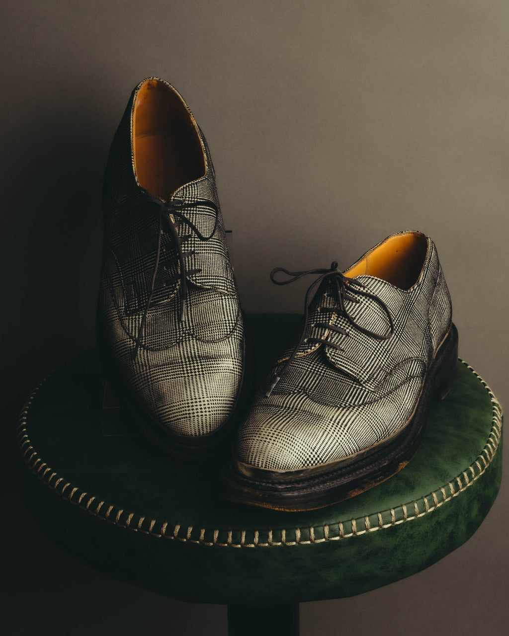"J.M. WESTON" 2010's Prince of wales checked derby shoes