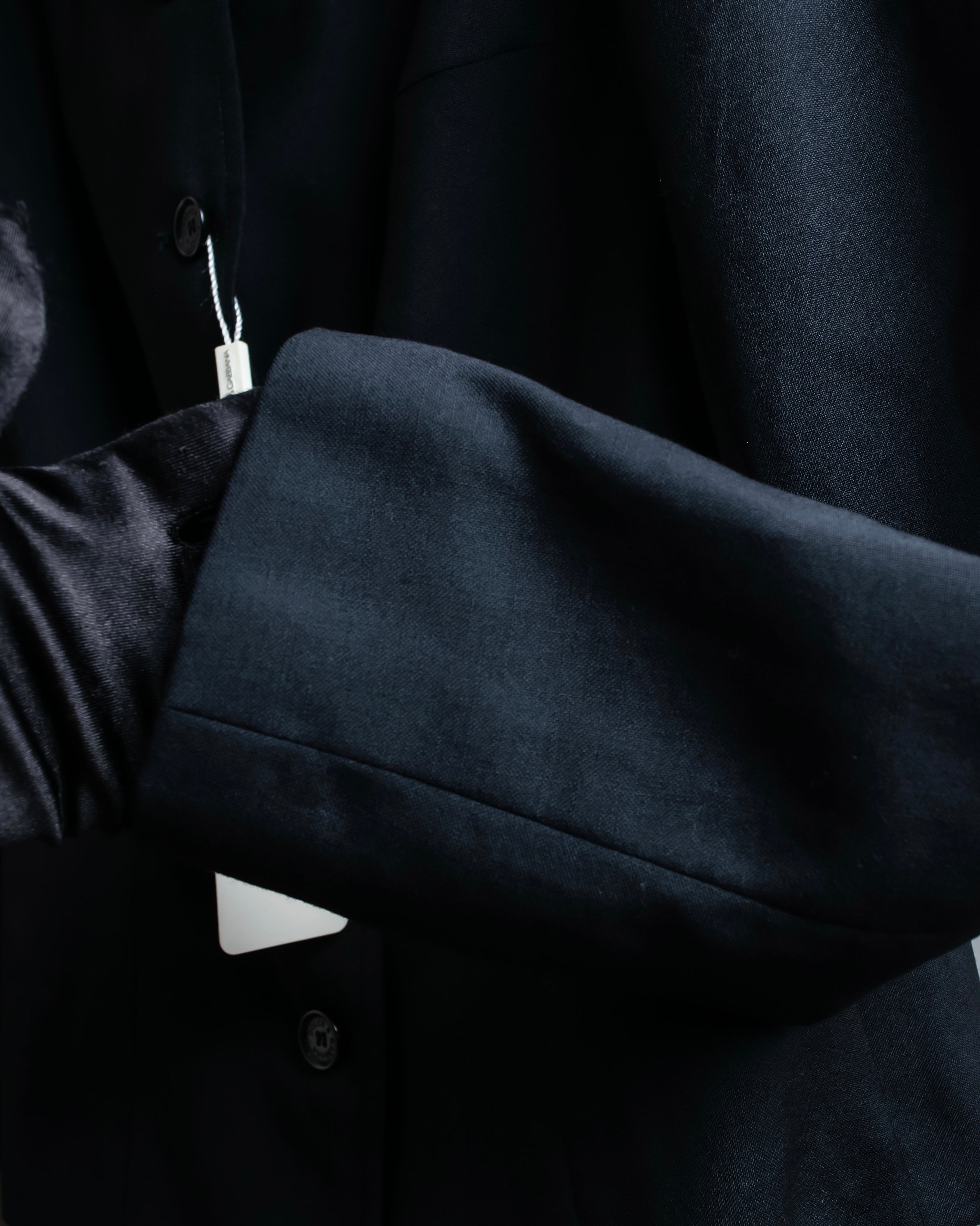 "DOLCE &amp; GABBANA" Waist shape wool soutien collar jacket