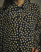 -SPECIAL- "Saint Laurent" 2019-2020 Polka dot silk long sleeve shirt