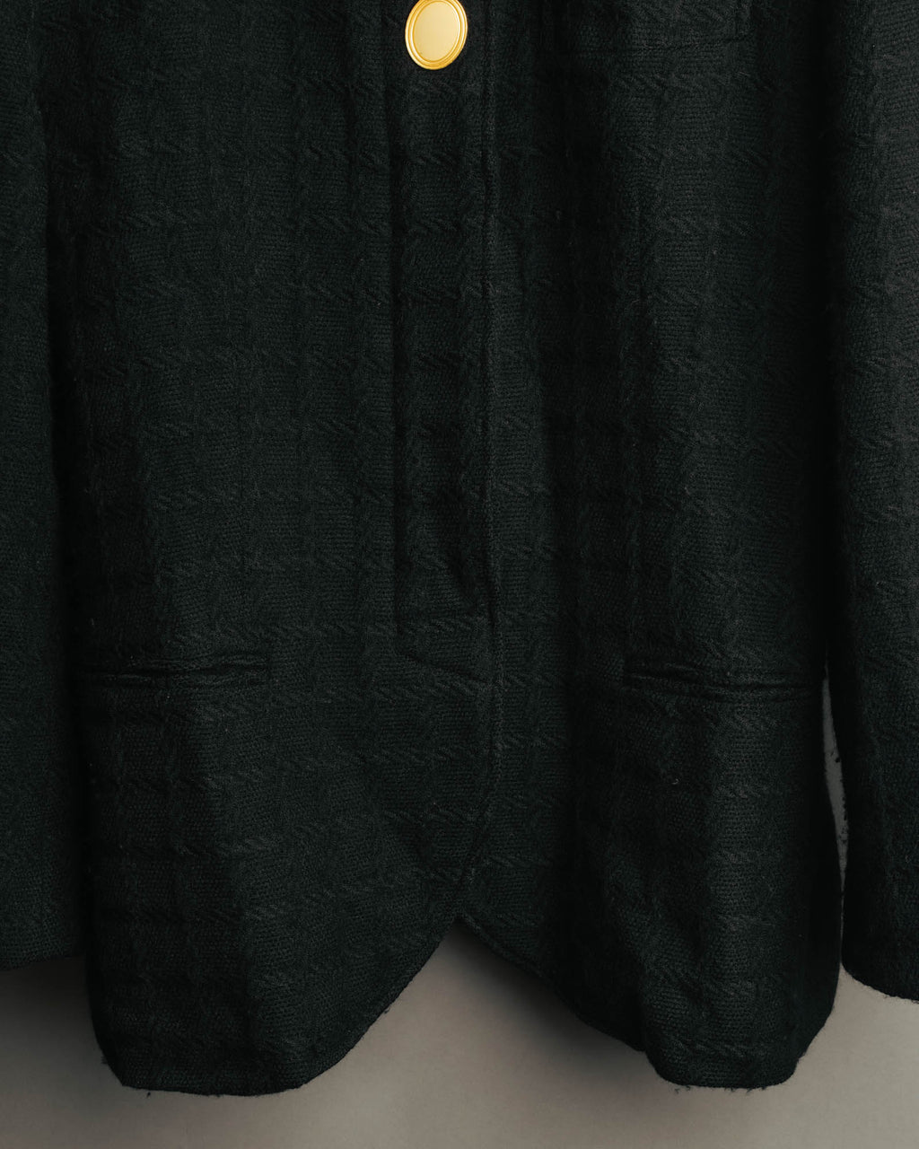 -SPECIAL- "Christian Dior" 80's-90's Textured collarless wool jacket