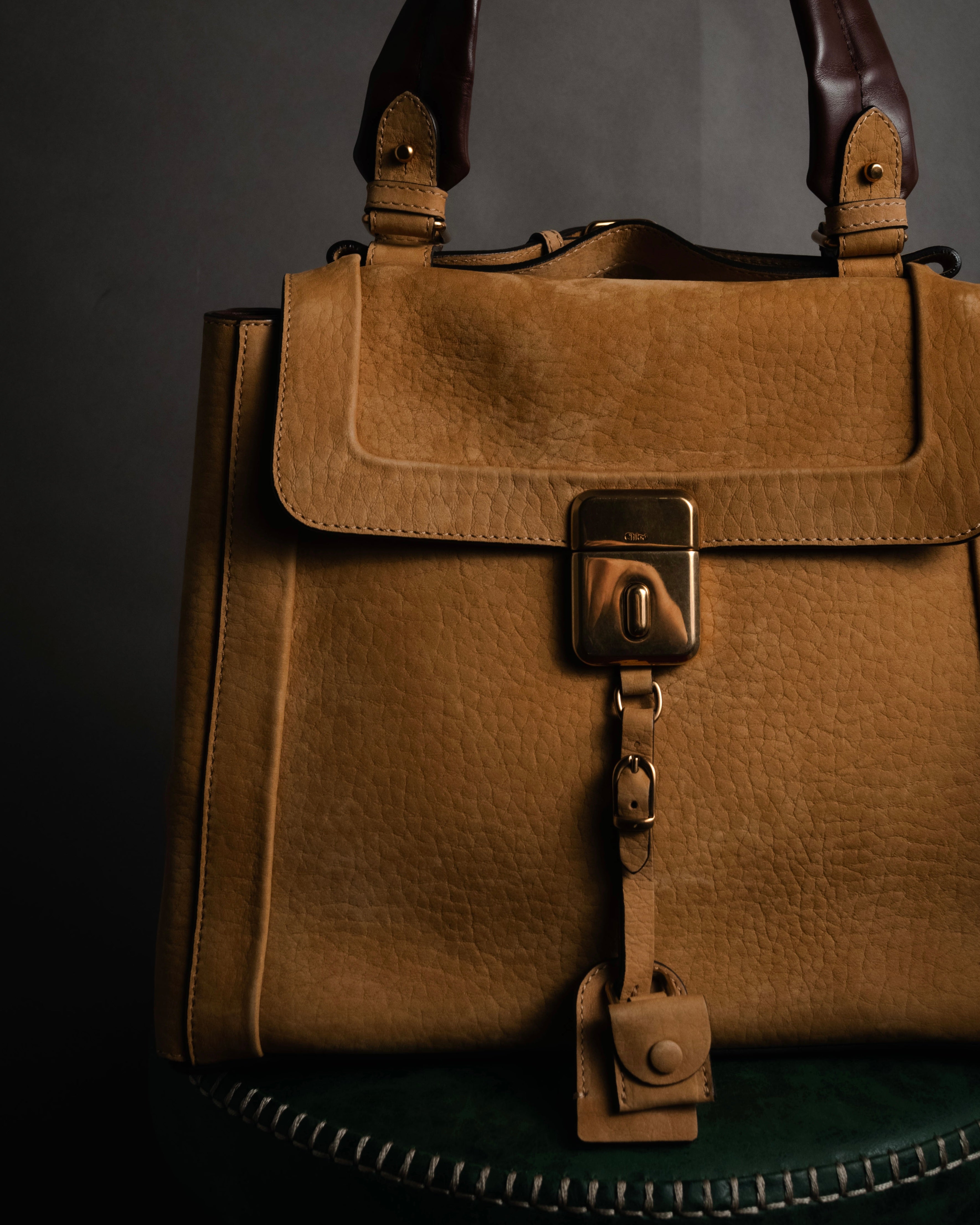 “Chloé” 12-14 Alice bicolor trapeze tote bag