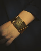 –SPECIAL– "Yves Saint Laurent" 80's-90's Sculptural geometric bracelet