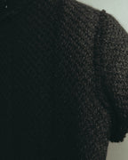 “CHANEL” 04AW textured tweed short sleeve jacket
