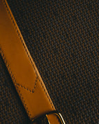 "Yves Saint Laurent" 70's-90's Woven leather shoulder bag
