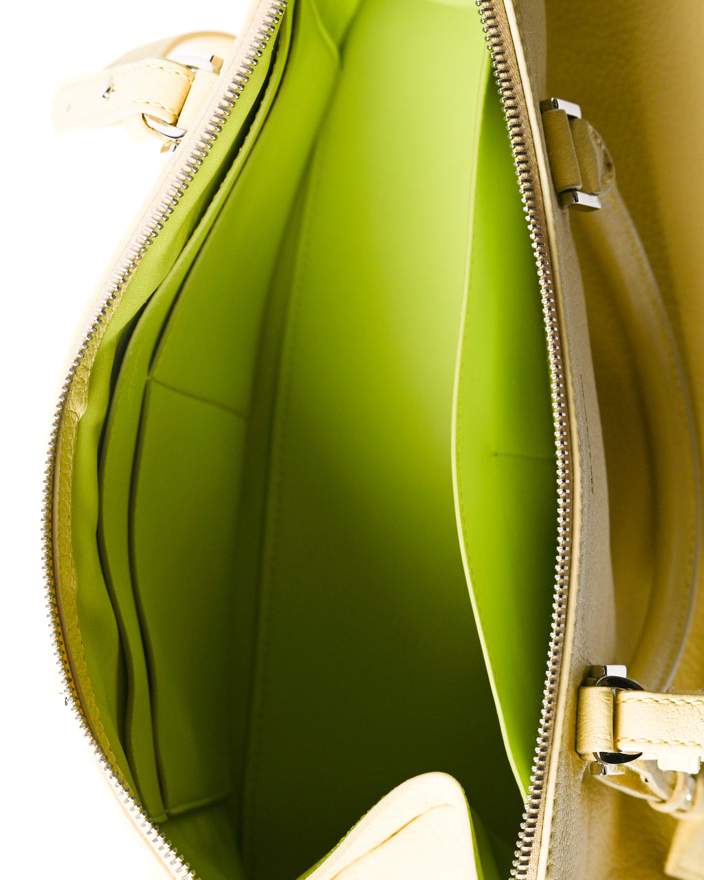 JIL SANDER/ Minimal Designed 2 Way Boston Bag Pastel Yellow