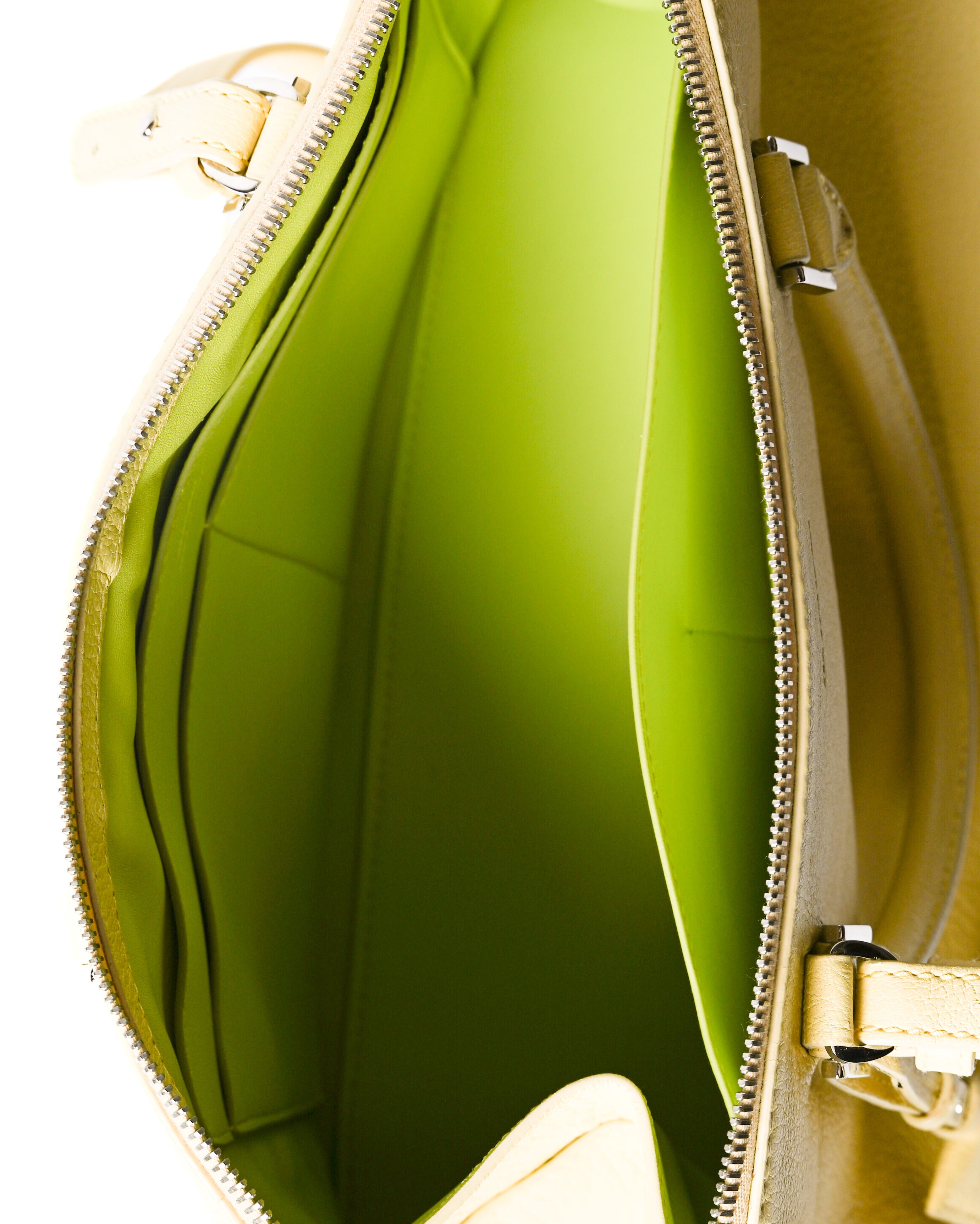 JIL SANDER/ Minimal Designed 2 Way Boston Bag Pastel Yellow