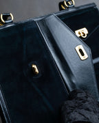 "Salvatore Ferragamo" Pocket detail leather combination tote bag