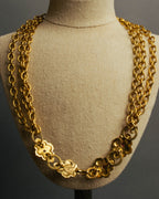 -SPECIAL- “CHANEL” 80’s-90’s ornate gold chain necklace