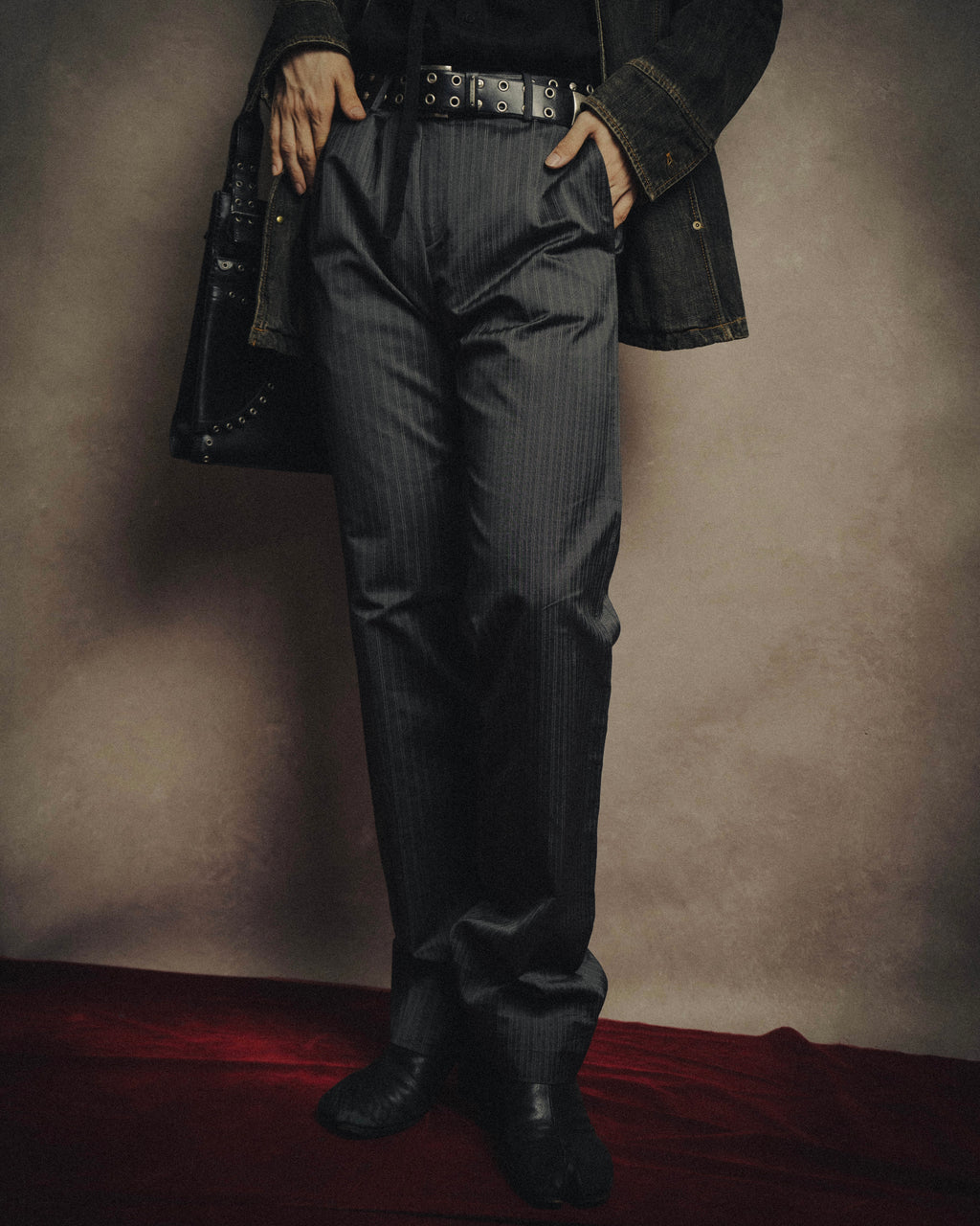 -MOOD MILLÉSIMES- 00’s pin-striped tailored dress trousers