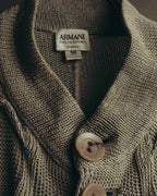 "ARMANI COLLEZIONI" 00's-10's Textured linen knit cardigan