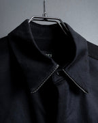 "FENDI" Pick stitch design fly front shirt