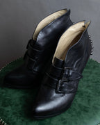 Alexandar McQueen" Studs & belt design heel boots