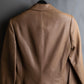 "LOEWE"  Camel brown leather tailored jacket