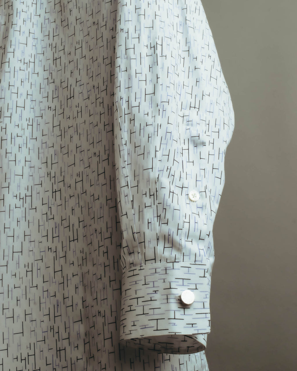 "Hermès" 00's-10's Monogram print cotton long sleeve shirt