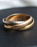 "Cartier" Gold Trinity Ring