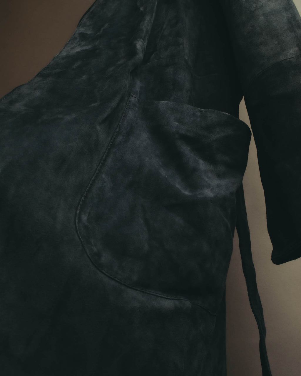 "WEEKEND Max Mara" 10's Soft suede goat leather robe coat