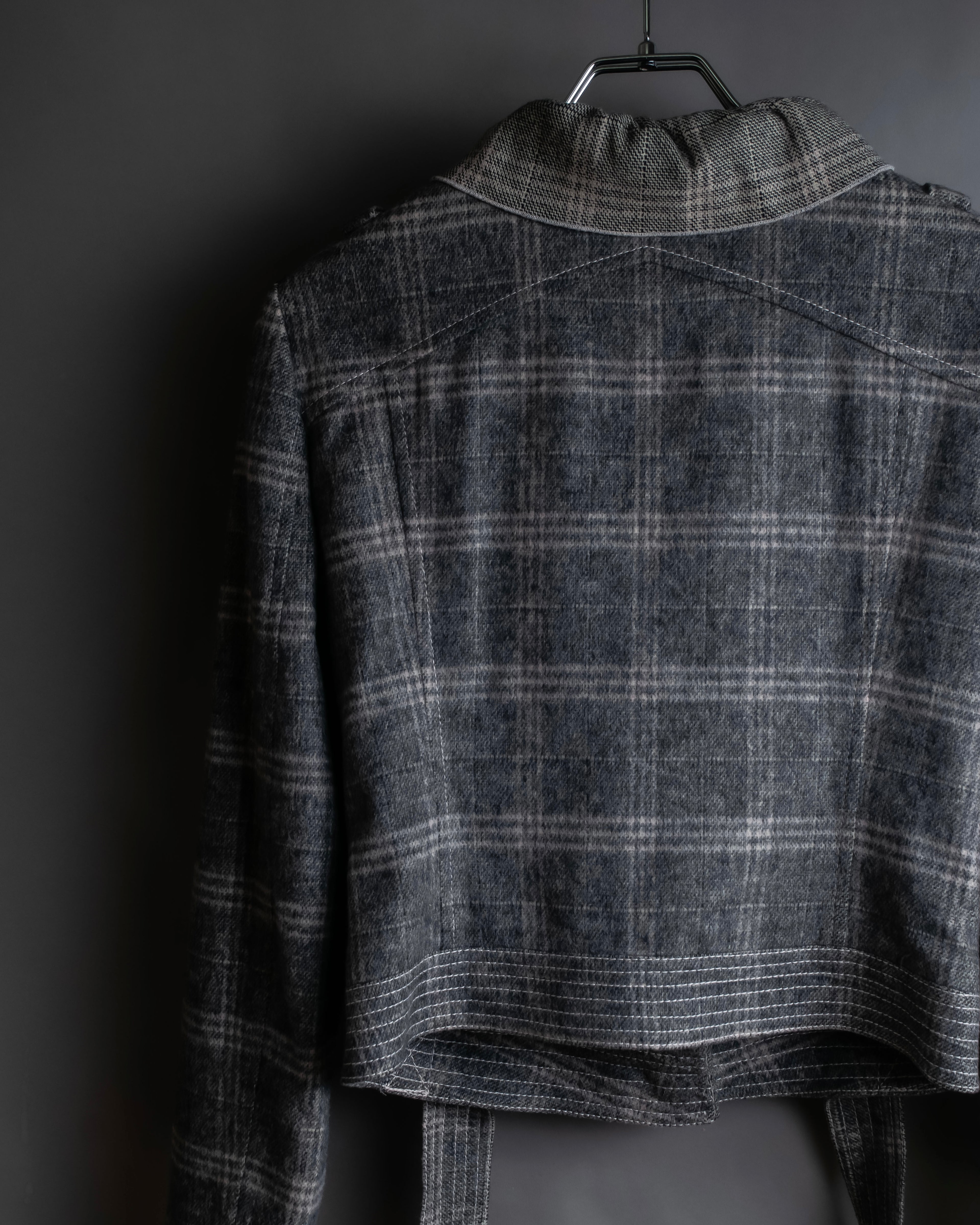 お取り置き分 "VALENTINO" Belted ruffle detail short jacket