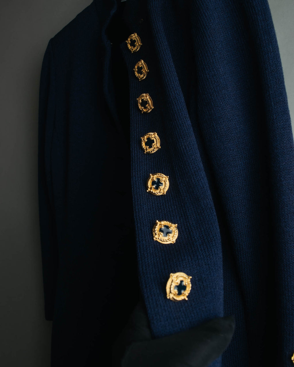 "MARIE GRAY" 80's-90's Elegant textured knit coat