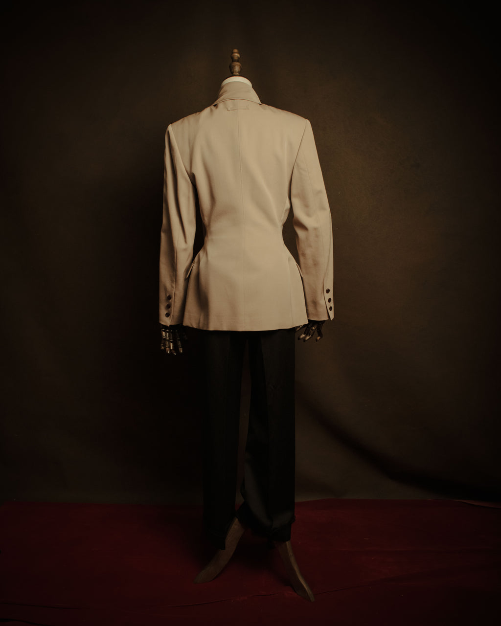 –SPECIAL– “Jean Paul GAULTIER FEMME” 90’s-00’s sculptural scarf collar tailored jacket