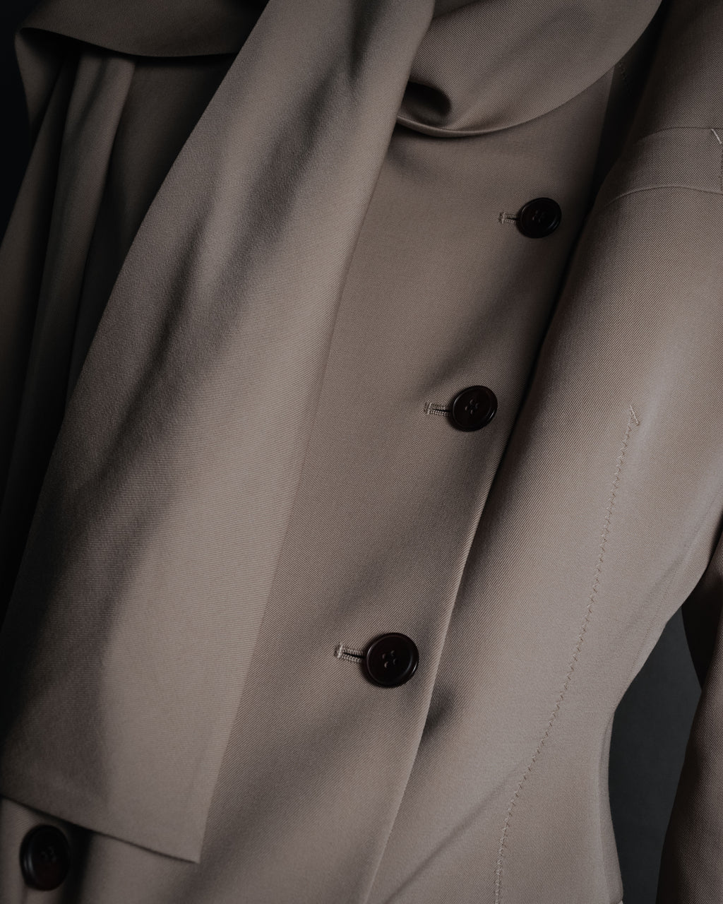 –SPECIAL– “Jean Paul GAULTIER FEMME” 90’s-00’s sculptural scarf collar tailored jacket