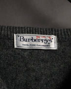 “Burberrys” 90’s pure cashmere v-neck knit sweater