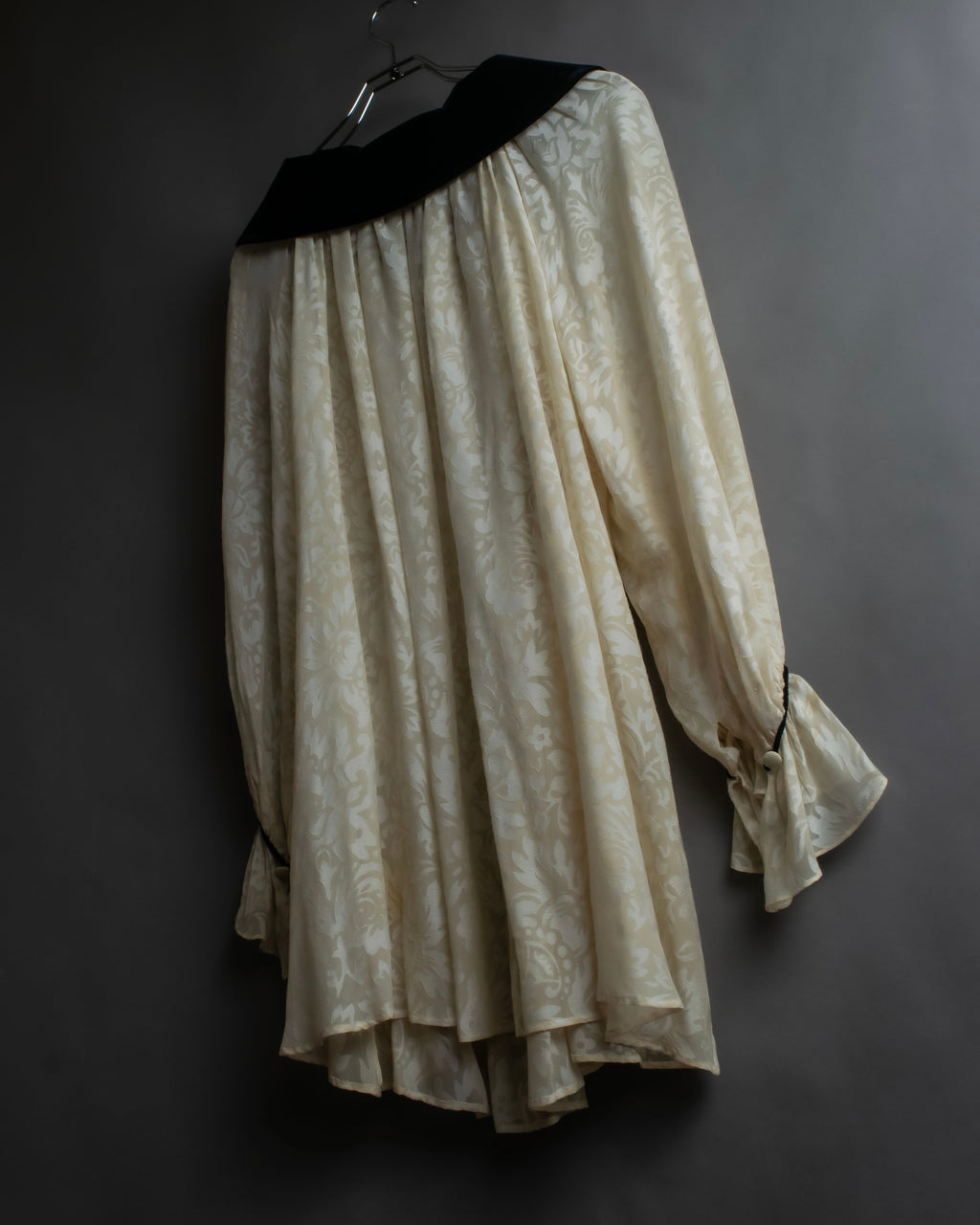 "Christian Dior" Jacquard balloon sleeve dress pullover