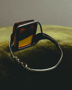"Vintage" Sculptural amber tone statement bracelet